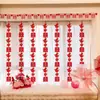Cortina de Casamento Decoração Andorinhas Faixa Longa Personagem Conjunto de Decoração para Quarto de Casamento Faixas de Casamento Casa Nova Quarto Sala de Estar Enfeites para Pendurar