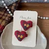Nuevo Pasador de Tela Hecho a Mano Estilo Coreano para Niños, Lindo Moño Rojo, Pinza para Flequillo Lateral, Accesorios para el Cabello para Mujeres