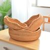 Cesta vietnamita de ratán para almacenamiento de frutas, con forma de onda, para el hogar, cocina, cesta para pan al vapor, cesta para escurrir verduras, picnic, tejido de bambú, invitado