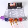 6 Cores 10g Pigmentos Laváveis para Pintura Corporal Sombra para Olhos Delineador Maquiagem de Palco e Festas Pigmentos de Maquiagem