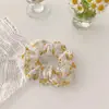 Elástico de Cabelo Pequeno Floral Estilo Fazenda, Faixa de Cabelo Xadrez Retrô Francês, Acessório de Cabelo Brandy