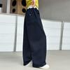 Pantalones de Otoño para Niñas 2025 Nueva Moda Casual de Pierna Recta con Cintura y Tachuelas para Niños Mayores