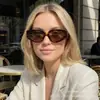 Nuevas Gafas de Sol Retro Cat-Eye con Bloques de Color, Moda Transfronteriza Europea y Americana, Gafas de Sol de Alta Gama de Moda Anti-UV para Mujer