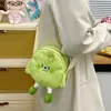 Bolsa de Lona Fofa Estilo Japonês com Estampa de Frutas no Atacado, Bolsa Transversal Vermelha Ultraleve, Bolsa Infantil, Bolsa de Ombro para Boneca