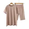 Moda Street Europeia e Americana Y2K Meninas Populares Conjunto de Duas Peças: Camiseta Confortável Slim com Frente Longa e Parte Traseira Curta e Leggings Slim Elásticas