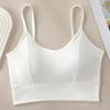 Camisola de mujer sin costuras con copas fijas finas y grandes de verano, de una pieza, con pecho pequeño y espalda hermosa.