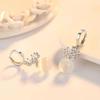 Pendientes Cuadrados Geométricos de Plata 925 Tachonados con Diamantes Pendientes de Piedra Ojo de Gato Pendientes Simples Ins para Mujer Tachuelas de Oreja al por Mayor
