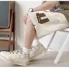 Pantalones Cortos Patchwork con Letras Grandes para Hombre, Marca de Moda, Versátiles, Cintura Elástica, Pantalones Casuales Sueltos de Cinco Puntos para Adolescentes, Pantalones de Longitud Media para Hombre
