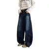 Jeans Bordados con Diseño 3D en Forma de Cimitara Vintage para Hombres y Mujeres, Adelgazantes, Ligeramente Acampanados, Pantalones de Pierna Ancha Sueltos y Relajados