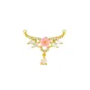 Colgante con Incrustación de Circonita, Flor Colorida Accesorios para Joyería DIY, Estilo Francés Lujo Ligero Accesorios de Alta Gama para Mujeres, Venta Directa de Fábrica