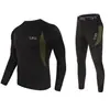 Conjunto de Roupa Íntima Térmica de Lã 5Ii Tático para Exterior, Justa, para Esportes, Roupa Esportiva de Lã para Fitness, Camada Base para Outono e Inverno