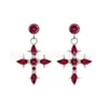 F136 Titanio Retro Oriol Cruz Espina Cruz Implante Grado G23 Aleación de Titanio Joyería para Piercings Pendientes