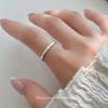 Nalan S925 Prata Esterlina Fresco e Doce Ins Estilo Nicho Design Sense Diamante Bamang Estrela Anel R02234