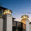 Luz Solar para Pilar de Puerta Exterior Villa Pared Patio Entrada Pilar de Luz Jardín Nuevo Estilo Chino Pilar de Puerta