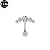 Gaibei Europa y Estados Unidos transfronterizo F136 enchufe asiento invertido piercing ombligo pin fondo plano anillo ombligo moda alta gama