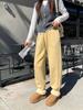 Pantalón de Chándal Deportivo Casual para Mujer, Estilo Coreano Simple, Cintura Elástica, Forro Polar, Novedad Otoño e Invierno 2024