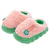 Pantuflas de algodón para niños, unisex, para otoño e invierno, con suelas suaves, diseño antideslizante y forro afelpado, adecuadas para usar en interiores, estilo princesa y para combinar padres e hijos