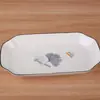 Estilo nórdico tigela e prato simples para casa louça de cerâmica tigela de comer para casa prato tigela de sopa grande criativa prato de peixe