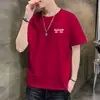 Nova Tendência de Comércio Exterior Verão Estilo Coreano Moderno Simples Blusa de Meia-Manga Solta Casual Tendência Marca Camiseta Manga Curta para Homens