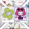 Pegatinas Lindas con Forma de Frijol, Pegatinas Decorativas Hechas a Mano Creativas de Kuromi y Cinnamoroll Estilo Pixel Cartoon Lindo