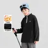 Roupa Infantil Zuoxi Moletom de Lã Polar para Meninos Inverno 2026 Novo Modelo Uniforme Escolar Infantil Jaqueta de Lã com Aquecimento Infravermelho Distante Mágico