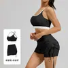 Conjunto Deportivo de Verano Juyitang Arrugado Alta Resistencia a Prueba de Golpes Running Anti-Exposición Fitness Yoga Ropa para Mujer