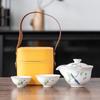 Juego de Té de Viaje con Una Tetera y Dos Tazas, Taza Rápida, Regalo para Eventos de Empresa para Clientes y Empleados, Souvenir de Celebración de Inauguración