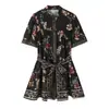 Estilo Europeo y Americano Transfronterizo Z Nueva Moda Elegante Ropa para Mujer Venta al por Mayor Vestido con Cordones y Botones Delanteros 1351648