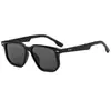 Gafas de Sol, Gama Alta para Hombre Transfronterizas Retro Estilo Coreano Montura Cuadrada Cara Grande Anti-UV Gafas de Sol para Mujer
