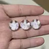 16mm Contas Redondas Borboleta Brilhantes Dupla Camada Miçangas Soltas Artesanais DIY Caneta Pulseira Pingente Acessórios de Joias Atacado