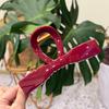 Pinza de Agarre Estilo Coreano Talla Grande Lazo de Un Carácter Pinza para Cola de Caballo Alta Pinza Simple para el Cabello Hebilla de Lazo de Alta Calidad para Mujer