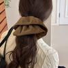 Lenço quadrado bordado com borda de renda, laço, laço, anel de cabelo para intestino grosso, popular na internet, novo rabo de cavalo alto, corda de cabeça, faixa de cabelo para meninas