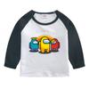 Camiseta de manga comprida para meninos e meninas roupas de outono 2022 nova camisa de algodão infantil primavera e outono camisa de fundo bonito para crianças