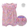 Venta al por mayor transfronteriza de mono de verano de manga corta con botones, mono de bebé recién nacido, mameluco de bebé, ropa infantil de comercio exterior