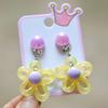 Brincos de princesa de jóias fofas dos desenhos animados Orelha de bebê pendurada Jóias Brincos de orelha infantil Brincos de orelha indolor