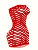 Yue Die Lencería Sexy Ropa de Noche Sexy Transfronteriza Europea y Americana Tallas Grandes Body Ajustado de Malla Vestido Corto de Pura Tentación 8927