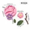 Vela de gesso aromaterápica em formato de flor de rosa, camélia, margarida, molde de silicone artesanal A3031