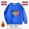Juego de Animación Rainbow Friends Sudadera Jacket Infantil Estampada Blue Friends Otoño e Invierno Terciopelo Engrosado Cuello Redondo Manga Larga