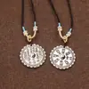 Colgante de moneda Shangui hecho de plata tibetana, colgante de moneda de cinabrio estilo chino vintage, accesorio de collar de hebilla de paz retro