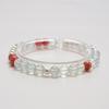 [Cuerdas Rotas] Pulsera de Cristal Blanco Natural para Mujer Pulsera de Aguamarina Rodolita Venta al por Mayor