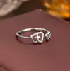 Anillo de Plata de Ley 925 100 Apellidos Familiares Apellido Familiar Anillo para Mujer Nuevo Amor Diseño de Nicho Sentido Anillo de Dedo Abierto Todo-partido Regalo