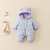 Roupas Quentes de Inverno Roupas Grossas de Algodão Macacão de Bebê Macacão com Forro de Fleece Moda Super Fofo Macacão Fofo Roupas de Inverno para Exterior