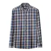 Camisa masculina casual de algodão, xadrez, de manga comprida, corte solto, moderna e versátil, uma camisa elegante e versátil 100% algodão