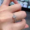 Anillo de Calcedonia Hielo de Jade Nicho Lujo Ligero Moderno Simple Versátil Anillo Abierto Regalo para Novia Venta Directa de Fábrica