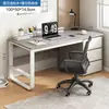 Mesa de Computador de Mesa, Mesa para Home Office, Design Moderno Simples com Três Gavetas, Mesa de Quarto, Mesa de Estudo e Escrita para Estudantes