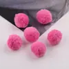 Pom-Pom Fofo de Pelo Sintético de Coelho 30mm Laços de Cabelo com Orelhas de Coelho Feitos à Mão para DIY Corda de Cabelo Acessórios de Bola de Pelo Pequenos Acessórios