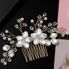 Pente de Cabelo Fashionável Pérola Branca Venda Quente Transfronteiriça Europeia e Americana Pente de Cabelo Joia de Casamento Acessórios para Vestido de Noiva