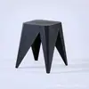 Silla de Comedor ins Color Nórdico Silla de Comedor Apilable Taburete Cuadrado para Comedor Taburete Alto para Cambiar Zapatos en Casa Taburete de Plástico para Adultos