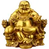 Sentado en el Trono del Dragón, Buda Maitreya, el Buda Sonriente, Artesanías Decorativas, Regalos de Apertura de Tienda, Decoración de Oficina