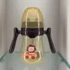 Biberón para Bebé Recién Nacido Taza con Popote para Beber Agua de Bebé Biberón de PP con Asa Biberón Antifugas Biberón de Leche